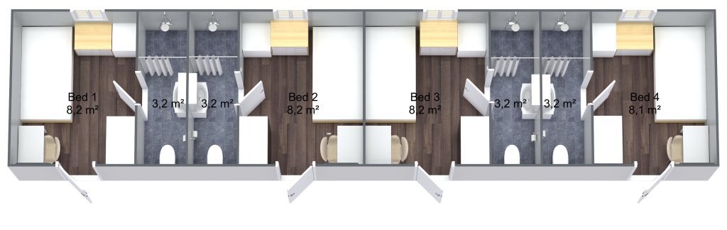 Eco Camps Australia 4 Bedroom Floor Plan